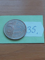 Brazil brasil 5 centavos 2013 copper plated steel 35.