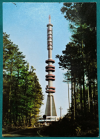 Sopron, TV tower, postmarked postcard, 1978