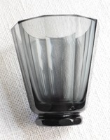 Üveg pohár , csiszolt , antik , moser 9,3 x 10 cm