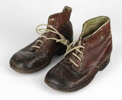 1N330 Antik valódi bőr kiscipő gyerek cipő