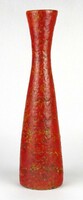 1N145 Mid century narancssárga mázas kerámia díszváza 31.5 cm