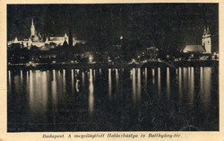 BP - 024 "Budapest - Te csodás" a 30-40-es évekből ---  Budapest éjjel (Karinger fotó)
