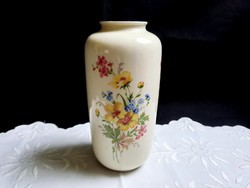 Very nice Bavarian schirnding porcelain vase with flower pattern 17 cm