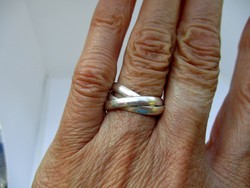 Nice old 3 in one silver wedding ring