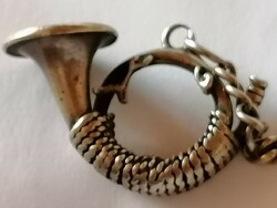 Silver hunting horn pendant 52.