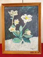 Oil painting, mountain meadow. Size: 42 x 32 cm. Jokai.