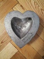 Heart shaped ashtray | aluminum
