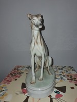 Zsolnay large greyhound porcelain 26 cm