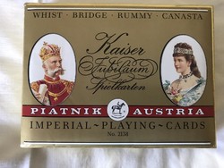 Ferenc József és Erzsébet királyné jubileumi römi, kanaszta kártya