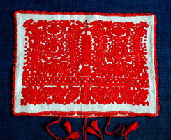 Embroidered linen Transylvanian written pillow cover decorative pillow 41.5x59cm