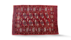 SZ1208 Antik türkmén tekke gölös szőnyeg 122x81 cm