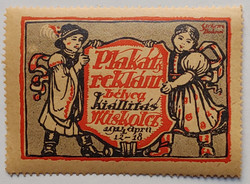Miskolci plakát- és reklámbélyeg kiállítás reklámbélyege 1914-ből