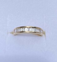 18 karátos arany gyűrű,bagett csiszolású brilliánssal!