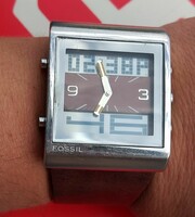 Fossil ana digi lcd quartz nagyméretű férfi karóra police swatch invicta diesel