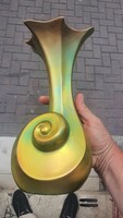 Zsolnay eozin mázas art deco porcelán váza, 26 cm-es magasságú