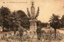 222 --- Futott képeslap  Lourdes 1908