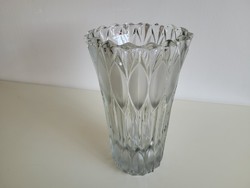 Régi nagy méretű üvegváza vastagfalú art deco jellegű üveg váza 30 cm