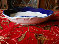 Zsolnay pompadour base glaze serving bowl