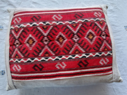Antique Transylvanian hand-woven Toronto linen decorative pillow 52 x 42 cm