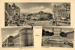 C - 073 Futott magyar képeslap   Pécs   1943  (Weinstock fotó)