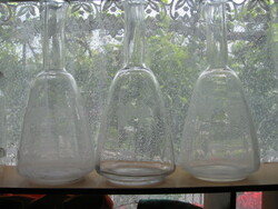 Old grape cluster portioned glass bottles 3 in one 1 l