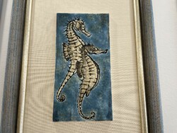 Meissen seahorse wall picture porcelain fish wall decoration