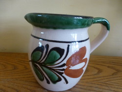 Antique glazed ceramic straw, handle