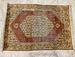 Cashmere vintage silk carpet 96x64cm