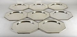 1N168 Modern krómozott fém tányér készlet 8 darab