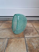 Retro Rare Turquoise Napkin Holder Cracked Beautiful Veil Glass Veil Karcagi Berek Bath Glass