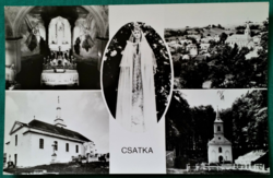 Csatka, R. K. templom, zarándokhely,  híres búcsújáró hely, postatiszta képeslap, 1978