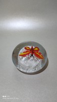 Now it's worth taking! Glass paperweight with a butterfly pattern