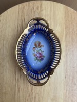Pm antique German porcelain gilded ring holder bowl a48