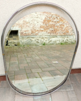 Art-deco design faceted oval wall mirror. Negotiable.