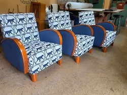 Felújított designer art deco fotelek