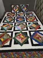 Diamond pops (Pattogó gyémantok) patchwork takaró