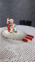 Antique presumably Hummer porcelain figure ashtray, flawless, Germany 20972 printed on the bottom