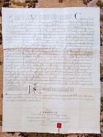 Copy of the foundation certificate of Pannonhalmi Abbey with wax seal