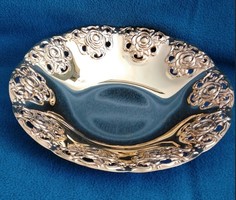 24-karat gold-plated metal bowl