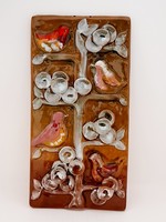 Eva Kocsis? Ceramic, bird wall picture, 31 cm