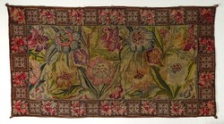 1N343 antique handwoven floral tapestry 85 x 150 cm