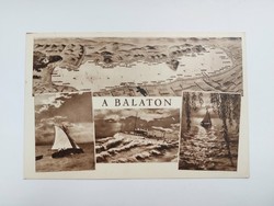 Old postcard 1943 balaton