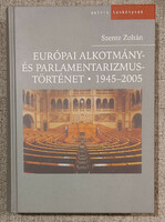 Zoltán Szente: history of European constitutions and parliamentarism 1945-2005