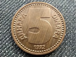 Jugoszlávia 5 Dínár 1992 (id34702)
