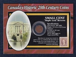 Kanada 20. századi történelme juharfalevél 1 cent 1945 + 2 cent bélyeg 1937 szett (id48152)