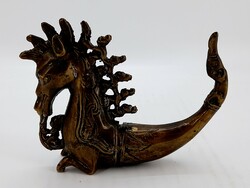 Naga Morsarang, Batak Indonézia, mitológiai lény, tengeri kígyó, fém gyógyszertartó