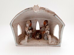 Ceramic nativity scene, marked Biletzky, 16.5 cm