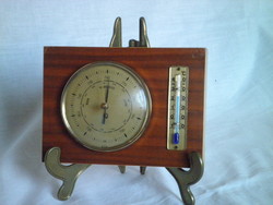 Vintage fali barométer hőmérővel