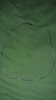 Very nice flattened silver-plated metal necklace, 44 cm long according to the pictures 2