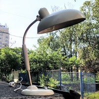 Bauhaus asztali lámpa - Christian Dell - Koranda (krém - nikkel)
